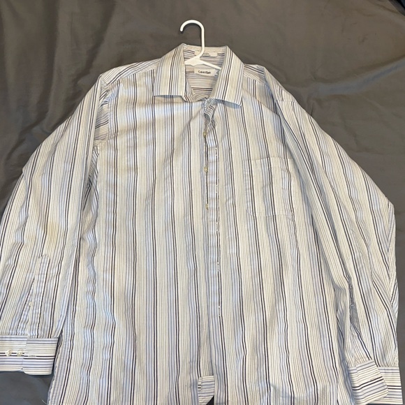 Calvin Klein Other - Calvin Klein Classic Striped‎ Men's Shirt 17- 34/35